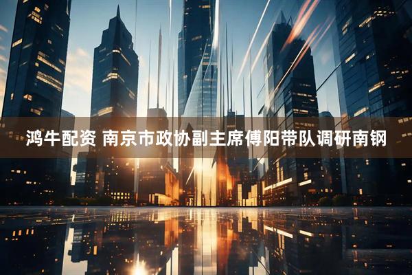 鸿牛配资 南京市政协副主席傅阳带队调研南钢