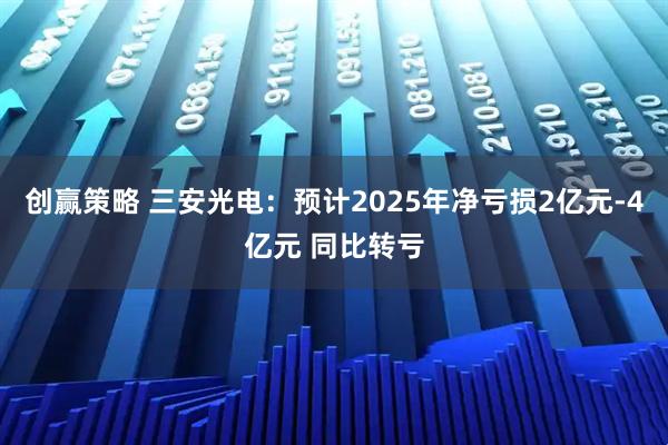 创赢策略 三安光电:预计2025年净亏损2亿元-4亿元 同比转亏